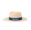 Yellow artisanal straw woven hat