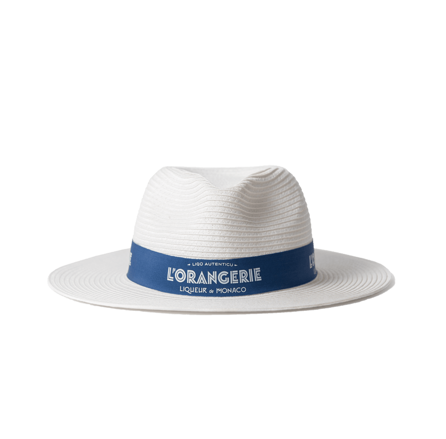 White artisanal straw woven hat